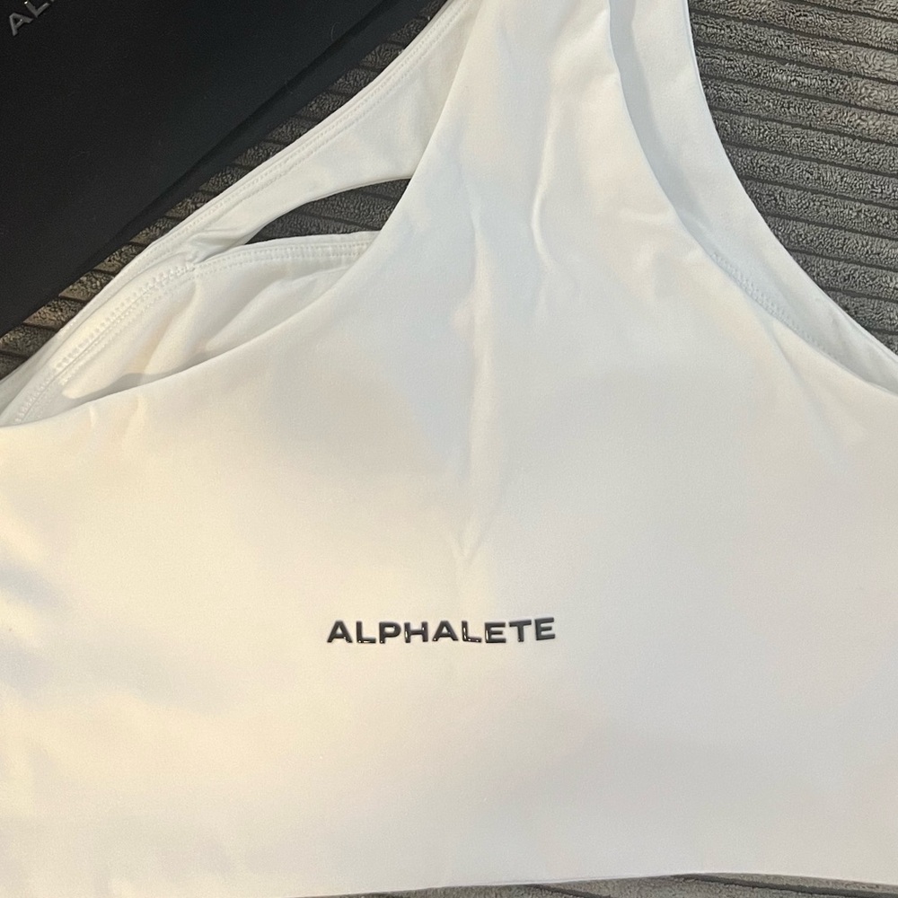 Asymmetrical bra from Alphalete - White